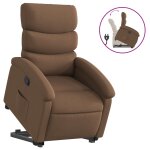 Vidaxl fauteuil inclinable marron tissu
