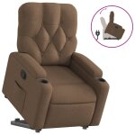 Vidaxl fauteuil inclinable marron tissu
