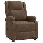 Vidaxl fauteuil inclinable marron tissu