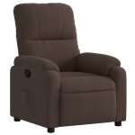 Vidaxl fauteuil inclinable marron tissu microfibre