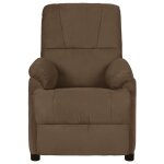 Vidaxl fauteuil inclinable marron tissu microfibre