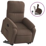 Vidaxl fauteuil inclinable marron tissu microfibre
