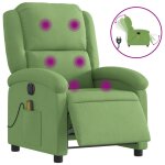 Vidaxl fauteuil inclinable de massage électrique vert clair velours Vidaxl fauteuil inclinable de massage électrique vert clair velours