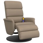 Vidaxl fauteuil inclinable de massage repose - pieds cappuccino