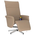 Vidaxl fauteuil inclinable de massage repose - pieds cappuccino