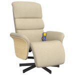 Vidaxl fauteuil inclinable de massage avec repose - pieds crème tissu Vidaxl fauteuil inclinable de massage avec repose - pieds crème tissu