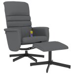 Vidaxl fauteuil inclinable de massage avec repose - pied gris similicuir