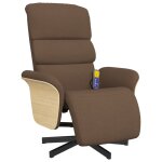 Vidaxl fauteuil inclinable de massage avec repose - pieds marron tissu