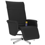 Vidaxl fauteuil inclinable de massage repose - pieds noir similicuir Vidaxl fauteuil inclinable de massage repose - pieds noir similicuir