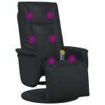 Vidaxl fauteuil inclinable de massage repose - pieds noir similicuir