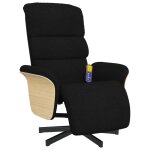 Vidaxl fauteuil inclinable de massage avec repose - pieds noir tissu