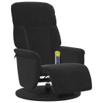 Vidaxl fauteuil inclinable de massage avec repose - pied noir velours