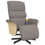 Vidaxl fauteuil inclinable de massage avec repose - pieds taupe tissu