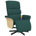Vidaxl fauteuil inclinable de massage et repose - pieds vert fonc� tissu