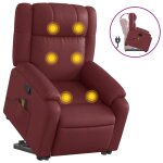 Vidaxl fauteuil inclinable de massage rouge bordeaux similicuir