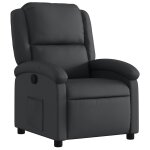 Vidaxl fauteuil inclinable en cuir v�ritable noir