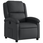 Vidaxl fauteuil inclinable noir cuir vritable