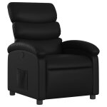 Vidaxl fauteuil inclinable noir similicuir