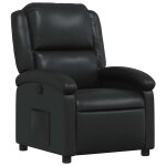 Vidaxl fauteuil inclinable en similicuir noir