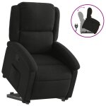 Vidaxl fauteuil inclinable noir tissu