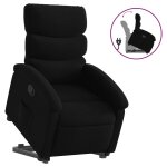 Vidaxl fauteuil inclinable noir tissu