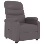 Vidaxl fauteuil inclinable rglable avec repose - pieds gris similicuir