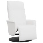 Vidaxl fauteuil inclinable avec repose - pieds blanc similicuir