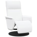 Vidaxl fauteuil inclinable avec repose - pieds blanc similicuir
