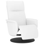 Vidaxl fauteuil inclinable avec repose - pieds blanc similicuir