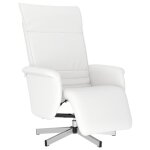 Vidaxl fauteuil inclinable avec repose - pieds blanc similicuir Vidaxl fauteuil inclinable avec repose - pieds blanc similicuir