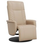 Vidaxl fauteuil inclinable avec repose - pieds cappuccino similicuir