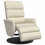 Vidaxl fauteuil inclinable avec repose - pieds cr�me similicuir