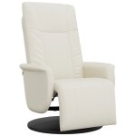 Vidaxl fauteuil inclinable avec repose - pieds cr�me similicuir
