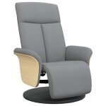 Vidaxl fauteuil inclinable avec repose - pieds gris clair tissu Vidaxl fauteuil inclinable avec repose - pieds gris clair tissu