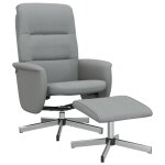 Vidaxl fauteuil inclinable avec repose - pied gris clair tissu