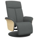 Vidaxl fauteuil inclinable avec repose - pieds gris fonc tissu