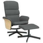 Vidaxl fauteuil inclinable avec repose - pied gris fonc tissu