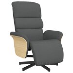 Vidaxl fauteuil inclinable avec repose - pieds gris fonc tissu