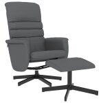 Vidaxl fauteuil inclinable avec repose - pied gris similicuir Vidaxl fauteuil inclinable avec repose - pied gris similicuir