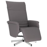 Vidaxl fauteuil inclinable avec repose - pieds gris similicuir