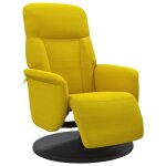 Vidaxl fauteuil inclinable avec repose - pied jaune velours
