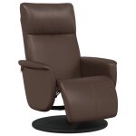 Vidaxl fauteuil inclinable avec repose - pieds marron similicuir