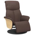 Vidaxl fauteuil inclinable avec repose - pieds marron similicuir