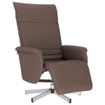 Vidaxl fauteuil inclinable avec repose - pieds marron similicuir