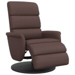 Vidaxl fauteuil inclinable avec repose - pieds marron similicuir