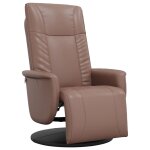 Vidaxl fauteuil inclinable avec repose - pieds marron similicuir