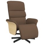 Vidaxl fauteuil inclinable avec repose - pieds marron tissu Vidaxl fauteuil inclinable avec repose - pieds marron tissu
