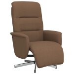 Vidaxl fauteuil inclinable avec repose - pieds marron tissu