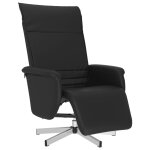 Vidaxl fauteuil inclinable avec repose - pieds noir similicuir
