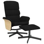 Vidaxl fauteuil inclinable avec repose - pied noir tissu Vidaxl fauteuil inclinable avec repose - pied noir tissu